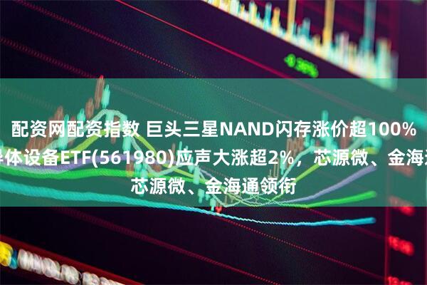 配资网配资指数 巨头三星NAND闪存涨价超100%！半导体设备ETF(561980)应声大涨超2%，芯源微、金海通领衔